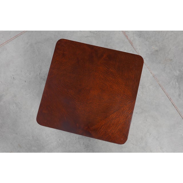 Art Deco Square Side Table in Oak Veneer, 1920s For Sale - Image 14 of 15