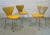 Classic over the classics: Arne Jacobsen for Fritz Hansen, 1983, three chairs included in 1983, unique, oak plywood....