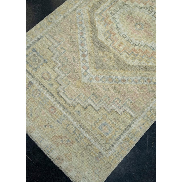 Turkish Turkish Oushak Runner Rug 2'11" x 9'11" #17488 For Sale - Image 3 of 8