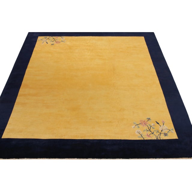 Hand-knotted in luscious wool, an 8x10 vintage Art Deco rug inspired by Chinese sensibilities of the 1920s. On the Design:...