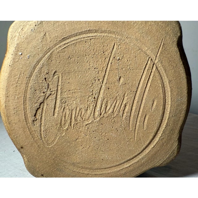 Vintage Handmade Wayne Cardinalli Studio Brutalist Art Pottery Vase Sculpture For Sale - Image 10 of 11