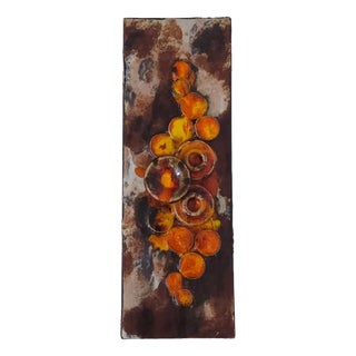 Mid-Century Art Pottery Wall Tile from Ruscha, Germany, 1970s For Sale