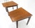 Set of Trapezoid Walnut Mid Century Modern Nesting Stacking End Side Tables MINT For Sale - Image 12 of 14