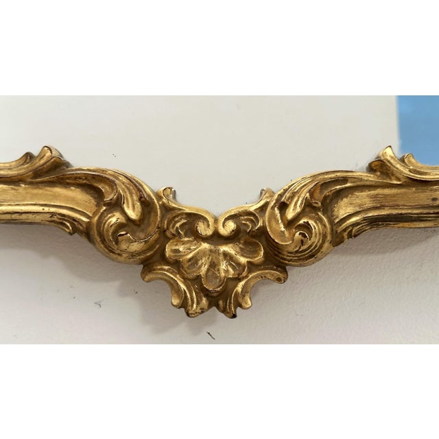 Gold English Rococo Revival Gilt Wall Mirror (H 38 X W 25) For Sale - Image 8 of 12