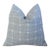 Blue & White Woven Designer Coastal Feather/Down Pillow For Sale