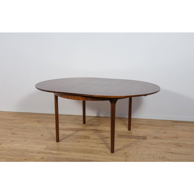 Mid-Century Round Rosewood Extendable Dining Table from McIntosh, United Kingdom, 1960s For Sale - Image 7 of 17