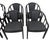 Late 20th Century Vintage Italian Modern Black Lacquered Dining Chairs - Set of 8 For Sale - Image 5 of 9