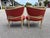 Red 1940s French Provincial Fauteuil Carved Wood Upholstered Chairs For Sale - Image 8 of 17