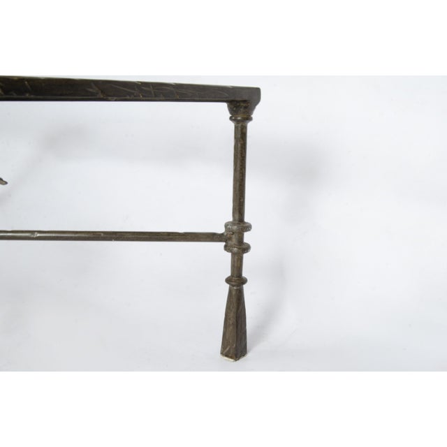 1940s Giacometti-Style Expressionist Iron Square Coffee Table With Birds, France For Sale - Image 10 of 10
