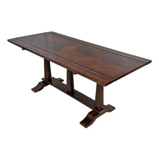 Vintage Italian Art Deco Extendable Wooden Console Table, 1970s For Sale