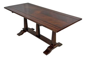 Vintage Italian Art Deco Extendable Wooden Console Table, 1970s