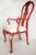 Vintage Chinoiserie Red Silver Leafed Dining Chairs, Set of 6 For Sale In Miami - Image 6 of 12