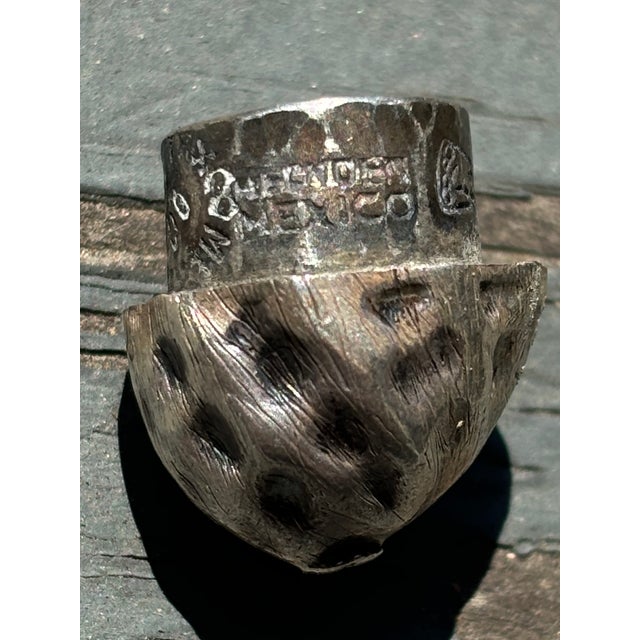 American 1940s Sterling Silver Peanut Pillbox For Sale - Image 3 of 4