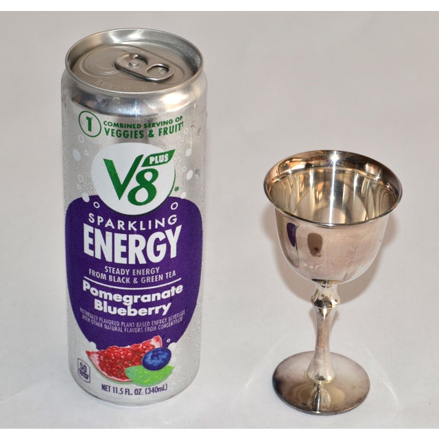 Set 6 Vintage Valero Spain Silverplate Sherry Goblets European Traditional 1970s For Sale In Miami - Image 6 of 12