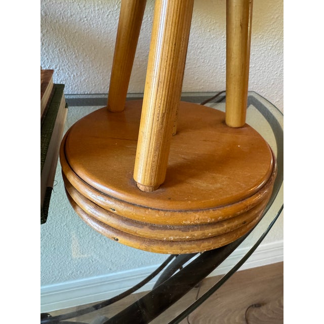 1950s Mid-Century Modern Rattan Table Lamp For Sale - Image 4 of 11