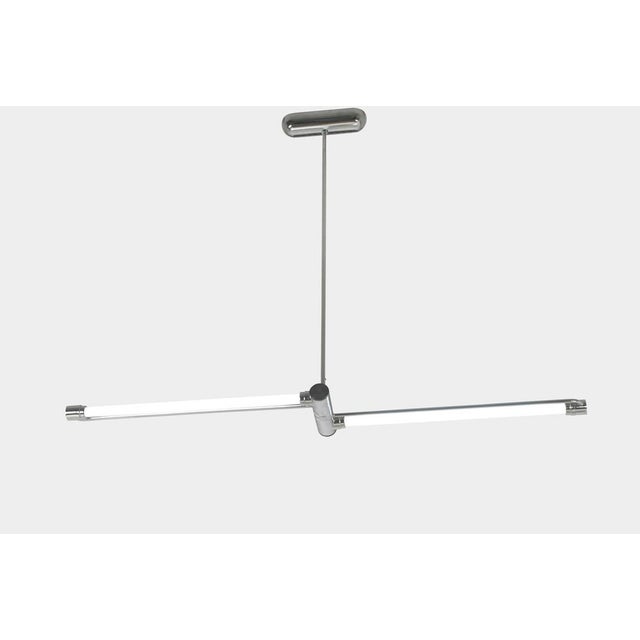 1970s Hanging Lamp in Steel Pipe, Germany, 1970s For Sale - Image 5 of 8