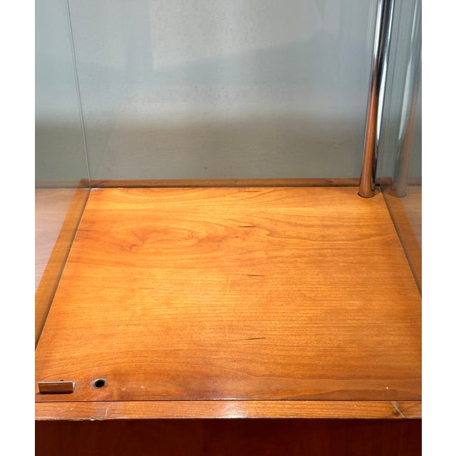 Cherrywood and Aluminum Display Cases, 1980s, Set of 4 For Sale - Image 9 of 18
