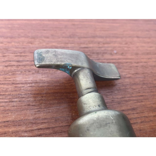 Mid-Century Modern Italian Brass Corkscrew Bottler Opener, 1960s For Sale - Image 4 of 13