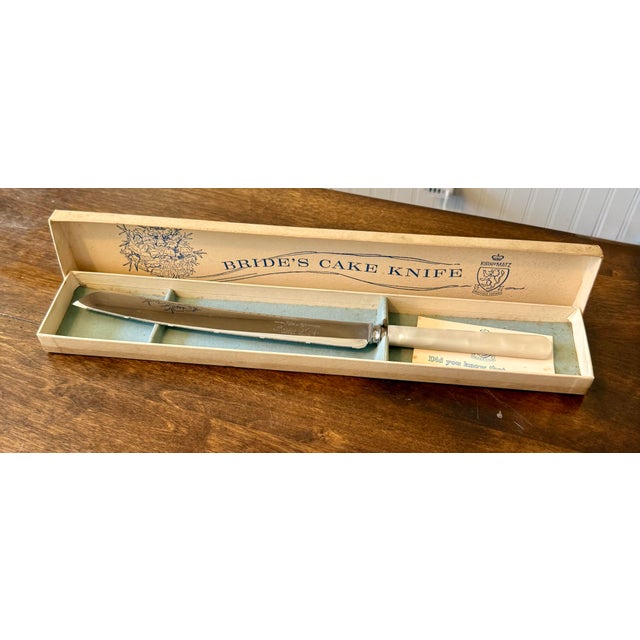 Mid 20th Century Bride’s Knife by Kirk Matz Sheffield w/ Box For Sale - Image 11 of 12