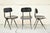 Industry West Madewell Industrial School Side Chairs with Black Metal Frame - Set of 3. Items feature a black distress...