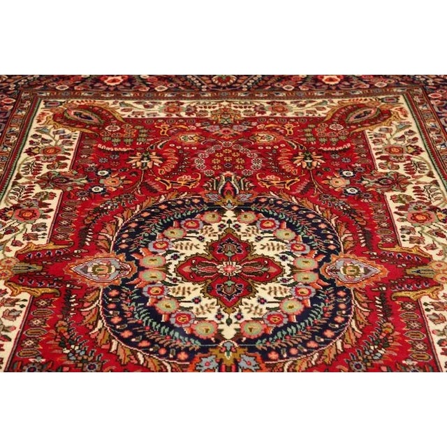 Brown Middle Eastern Hand-Knotted Tabriz Rug For Sale - Image 8 of 11