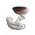 Vintage Italian Ceramic Monkey Centerpiece Bowl With Clam Shell Compote For Sale - Image 9 of 12