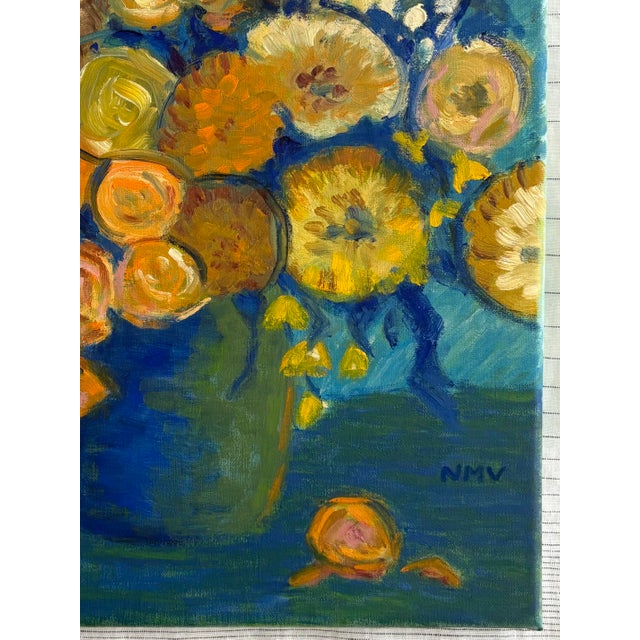 “Blazer Bouquet” Oil on Linen by Nancy M. Vignola - For Sale - Image 4 of 7