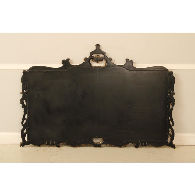 Gold Finish Chippendale Style Horizontal 3 Panel Mirror For Sale - Image 12 of 12