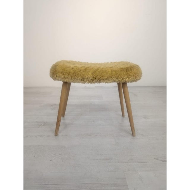 Mid-Century Modern Mid-Century Modern Pouffe in Yellow, 1960s For Sale - Image 3 of 12