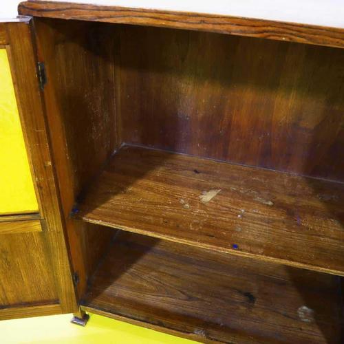 Wooden Display Cabinet with Amber Glass Doors For Sale - Image 9 of 12