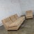 1960s Vintage Scandinavian Modern Khaki Hopsacking 4 Piece Modular Sofa Made in Sweden For Sale - Image 5 of 13
