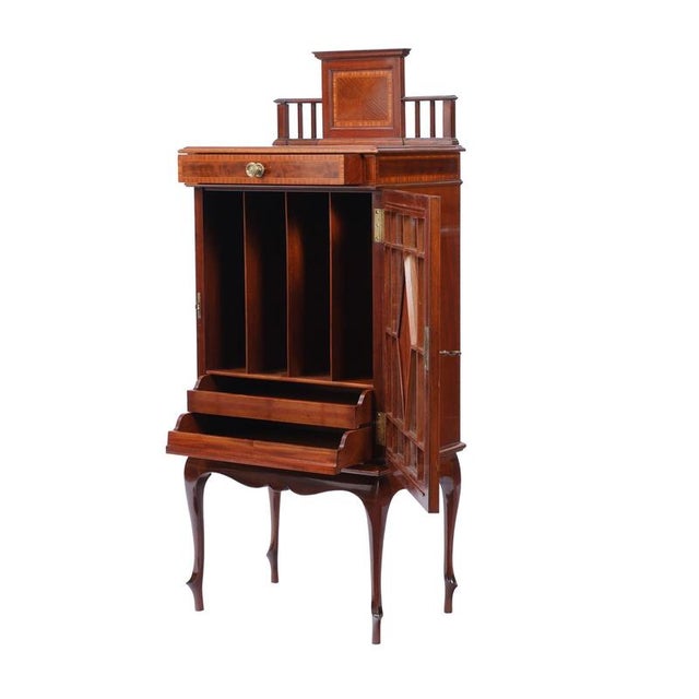Edwardian Small Music Cabinet, England, 1900 For Sale - Image 3 of 10