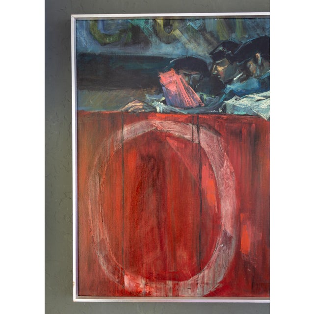 Mid-Century Modern George Michaud Oil Painting of Bullfighter Matadors 1964 For Sale - Image 3 of 11