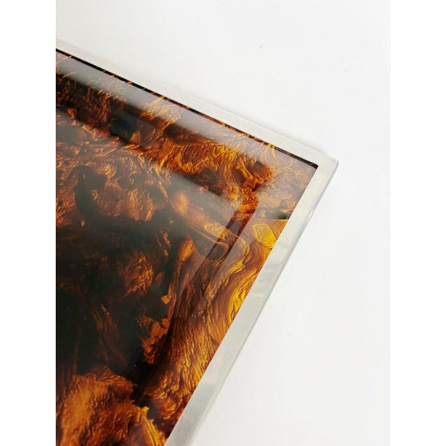 Black Metal and Faux Effect Tray, France, 1970s For Sale - Image 8 of 14