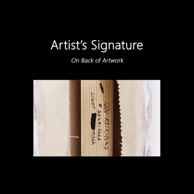 Light Vm362 - Tall Narrow Contemporary Mixed Media Artwork on Canvas on Wood Form by Len Klikunas For Sale - Image 9 of 9