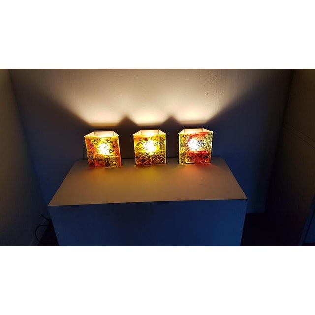 3 x Raak coloured glass wall sconces lamps Willem van Oyen. Very nice RAAK Appliques inspired by the works of ‘De Stijl’...