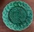 1920s Antique English Green Majolica Bread Basket and Wall Plates- Set of 3 For Sale - Image 5 of 16