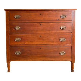 Antique Early 1800s Southern Neoclassical Walnut Chest of Drawers From Richmond, Virginia For Sale