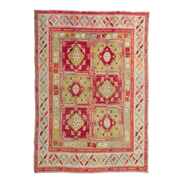 Vintage Turkish Oushak Rug - 06'03 X 08'09 For Sale