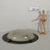 Wall or ceiling lamp featuring a metallic aluminum frame, glass diffuser fixed with brass pins. This piece is attributed...