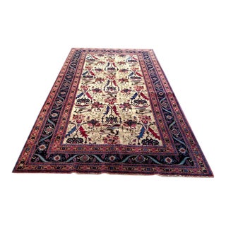 Camel Ground Persian Tabriz Rug For Sale