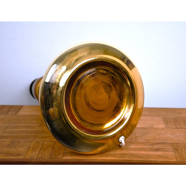 Gold Large Mercury Golden Glass Table Lamp by Gustaf Leek for Orrefors, 1960s For Sale - Image 8 of 9