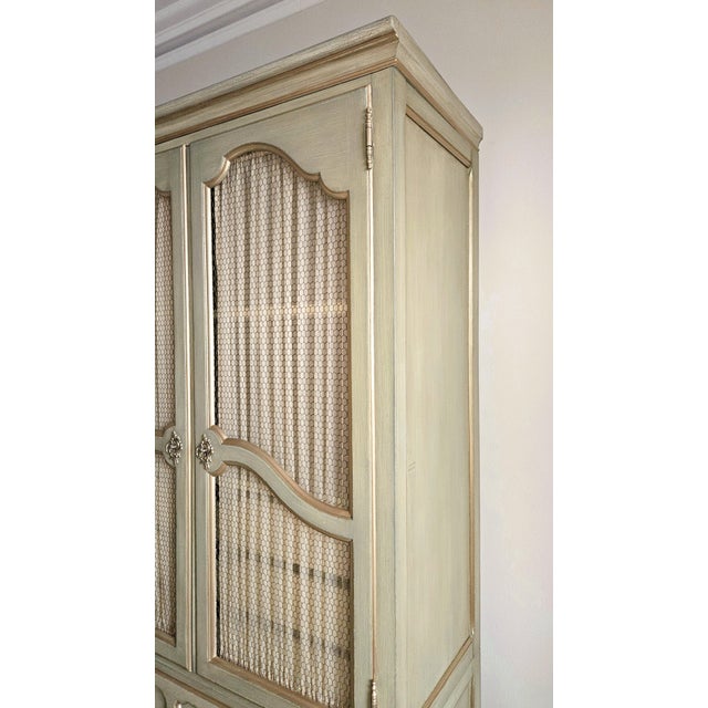 Mid 20th Century French Provincial Triple Armoire Wall Unit by Baker Furniture For Sale In Chicago - Image 6 of 16