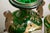 Glass Bohemian Green Glass Vase With Painting Decoration For Sale - Image 7 of 8