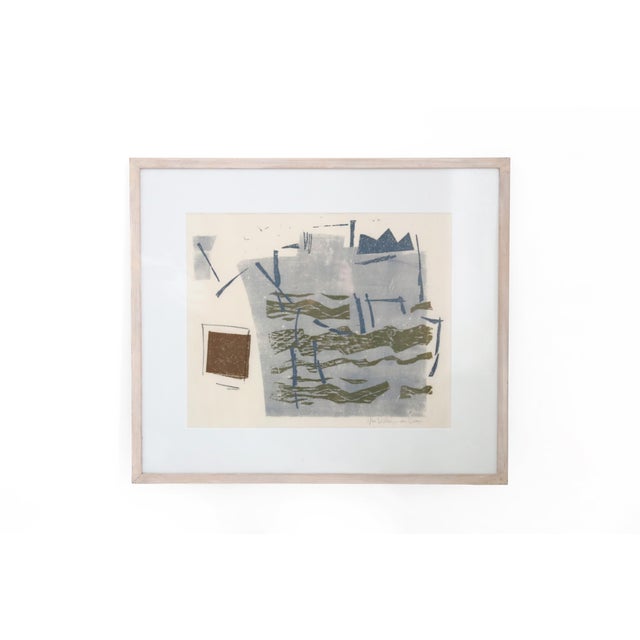 Mid-Century Modern Willemijn van Dorp, Composition, Silkscreen For Sale - Image 3 of 4