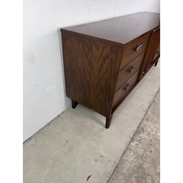Mid Century Modern Lowboy Dresser With Brass Hardware Chairish