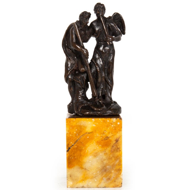 Renaissance Rare Renaissance Northern Italian Bronze Sculpture of Angel, 16th / 17th Century For Sale - Image 3 of 17