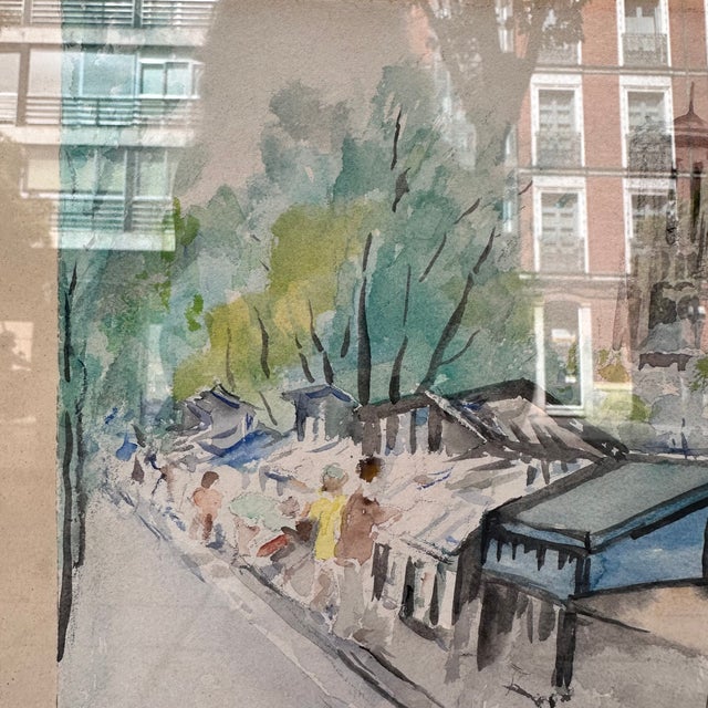 Timoteo Pérez Rubio, View of Notre Dame from Quai De La Tournelle, 1969, Watercolor on Paper For Sale - Image 14 of 18