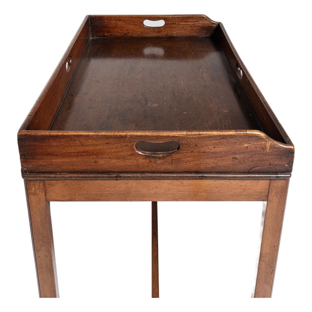 Early 20th Century United Kingdom Rich Mahogany Mahogany Butler'S Tray Table For Sale