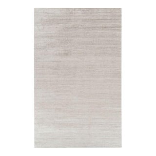Rug & Kilim’s Oversized Textural Rug in Solid Taupe and White Tones and Striae - 10x16 For Sale